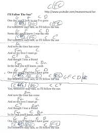 The Book Of Life I Love You Too Much Chords I Ll Follow The Sun Beatles Guitar Chord Chart Just Lyrics Music Theory Lessons Lyrics And Chords