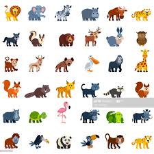 Set Of Wild Animal Characters Animals Wild Wild Animals Vector Cartoon Animals
