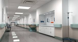 Realistic Hospital Hallway 3d Model Hospital Interior Design Hospital Interior Hospital Design