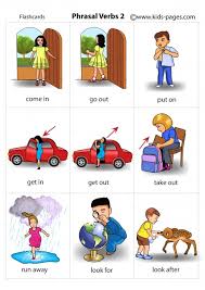 1 picture card per page. Phrasal Verbs 2 Flashcard