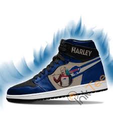 Buffalo bills women's slip on canvas slides shoes, size 6, b4 177. Harley Quinn Buffalo Bills Nfl Sport Custom Sneakers It1147 Air Jordan Shoes