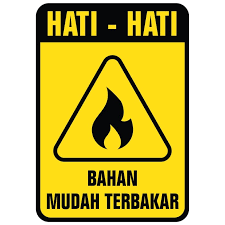Pada umumnya semua benda di alam dapat dibakar. Jual Rambu Plang Sign Hati Hati Bahan Mudah Terbakar 35x50cm Kota Bandung Takama Rambu Store Tokopedia