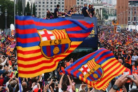 Barcelona spain flag barcelona sticker teepublic uk. Pin On Barca Fc