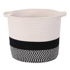 Check spelling or type a new query. Aimjerry Cotton Rope Storage Basket 13 X 11 X 11 Decorative Woven Laundry Baskets With Handles For Living Room And Laundry Buy Online In Guernsey At Guernsey Desertcart Com Productid 104673912