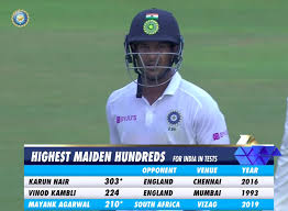 Check spelling or type a new query. First Test Mayank Agarwal Ends A Long Indian Wait For A Double Ton And Other Key Stats From Day Two