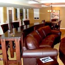Love The Idea Of A Bar Table Behind The Couch Additional Seating And A Place To Eat Home Table Behind Couch Bar Table Behind Couch