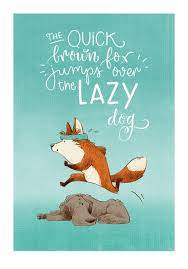 Open a walmart credit card to save even more! Pangram The Quick Brown Fox Jumps Over The Lazy Dog Hand Lettering Und Illustration Von Frau Annika Www Frauannika De Lazy Dog Fox Jump Animal Illustration