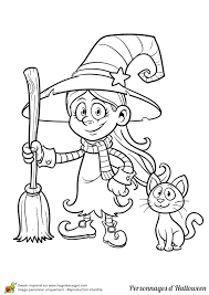 coloriage legende halloween fillette sorciere coloring sheets witch pages de cochon gratuit