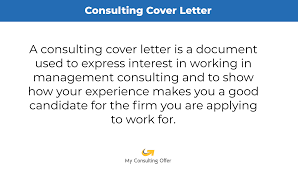 As you can see, the cover letter includes your name, address, and contact information at the top, followed by the date. Write Management Consulting Cover Letters That Land Interviews