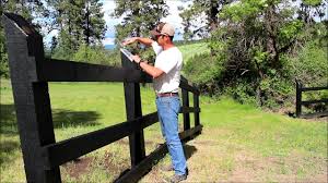 Use this type of fence to define specific areas in your yard or provide an easily visible separation along property lines. Building A Three Rail Fence Youtube