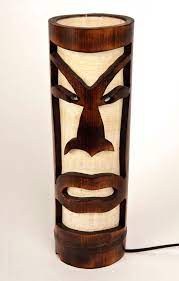bamboo lamp african home decor afrikaansmeubilair houten etsy bamboe tafel bamboe decoratie lampen