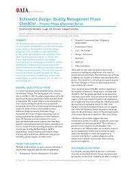 Schedule pay request to (owner): Schematic Design Quality Management Phase Checklist Pages 1 9 Flip Pdf Download Fliphtml5