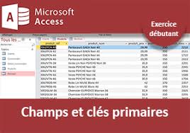 Tables De Base De Donnees Access Exercice Debutant