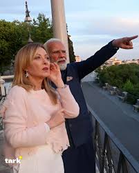🇮🇹🇮🇳❤️ Italian Prime Minister Giorgia Meloni on Tuesday extended a warm welcome to Prime Minister Narendra Modi, who arrived in Rome as part of the fifth and final leg of his five-nation