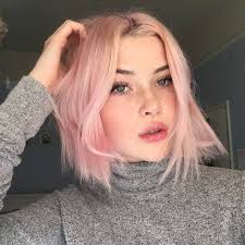 Light Pink Shades Like This Look Amazing On Cool Skin Tones Short Hair Styles Pink Short Hair Hair Styles