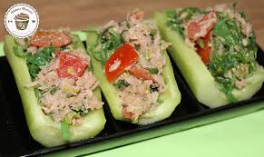 Gurken Happen Mit Thunfisch Leckere Und Gesunde Idee Fur Das Abendessen Rezepte Gesunde Rezepte Happchen