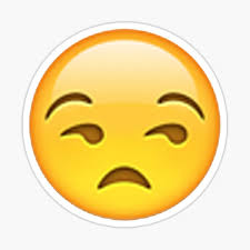 The image is png format with a clean transparent background. Unamused Face Emoji Stickers Redbubble