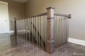 Staircase With Modern Stainless Steel Spindles New Staircase Handrail Design Deck Railing Design