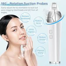 Amazon.com: Aspiradora eliminadora de puntos negros, limpiador facial de  poros de cabeza giratoria, extractor de espinillas para acné de puntos  blancos con 5 sondas de nivel 5, potente kit de herramientas :
