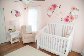 Leaving room to amp up the uniqueness in. Flower Garden Nursery Project Nursery Baby Girl Nursery Room Ideas Pink Pink Nursery Nursery Room Decor Girl