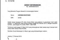 Julian saputra, se jabatan : Contoh Surat Pengalaman Kerja Doc