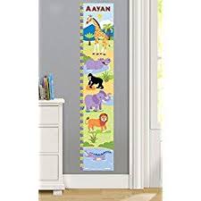 Wild Animals Personalized Wall Decal Growth Chart By Olive