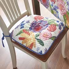 The Pioneer Woman Celia Reversible Quilted Chair Pad 16 X 17 Walmart Com Pioneer Woman Kitchen Chair Pads Chair Cushions