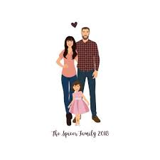 Custom Family Illustration Digital Custom Family Portrait Family Portrait Custom Family Portrait Custom Illustrated Family Art Print Custom Family Illustration Family Illustration Family Art Print
