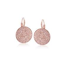 Swarovski Crystal Fun Pink Crystal Circle Drop Earrings In Rose Gold 79 Liked On P Swarovski Crystal Drop Earrings Pink Jewelry Crystal Drop Earrings