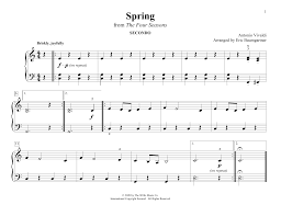 This piece is part of our collection of italian pieces. Antonio Vivaldi Spring From The Four Seasons Arr Eric Baumgartner Sheet Music Notes Download Pdf Score Printable