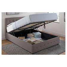 See more ideas about bed, upholstered beds, furniture. Full Selma Upholstered Bed With Storage Gray Linen Room Joy In 2021 Upholstered Storage Upholstered Bed With Storage Under Bed Storage