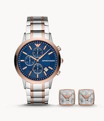 4.7 out of 5 stars 393. Emporio Armani Men S Chronograph Two Tone Stainless Steel Watch Gift Set Ar80025 Watch Station