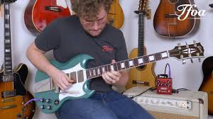 Gibson kirk douglass sg headstock repair by: Gibson Sg Kirk Douglas Inverness Green Played By Milo Groenhuijzen Demo Tfoa Youtube