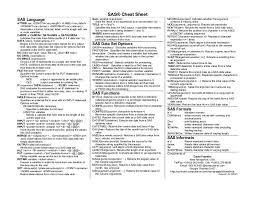 Sas Cheat Sas Programming Sas Sas Analytics