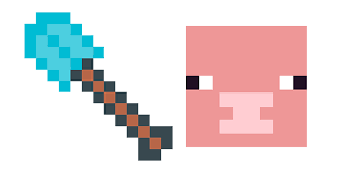 Maybe you would like to learn more about one of these? Minecraft Diamond Shovel Pig Custom Cursor Things To Draw And Color Minecraft Diamond