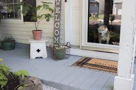 Stains & colors or discoloration on concrete surfaces: How To Paint A Porch Floor With Concrete Paint The Honeycomb Home
