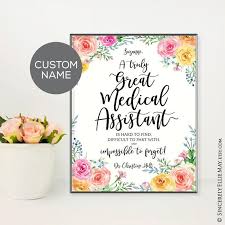  Medical Assistant Gifts With Personalized Names Physicians Etsy Wall Art Quotes Wall Art Gift Office Wall Art