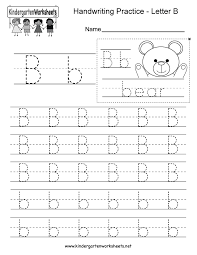 Letter B Writing Practice Worksheet This Series Of Handwriting Alphabe Writing Practice Worksheets English Worksheets For Kindergarten Letter Writing Practice
