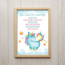 Details Zu Bild Das Leben Ist Zauberhaft Kunstdruck A4 Einhorn Spruch Kinderzimmer Deko Einhorn Spruche Spruche Kindergeburtstag Kinder Zimmer Deko