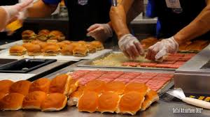 One of the things that give white castle sliders their distinctive taste and juiciness is that they are steamed on a bed of onions. Hd A Look At White Castle Las Vegas Making A White Castle Burgers Sliders Youtube