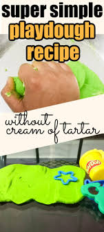 Easy Playdough Recipe Without Cream Of Tartar Or Lemon Easy Playdough Recipe Playdough Recipe Homemade Playdough Recipe