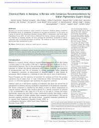 pdf chemical peels in melasma a review with consensus