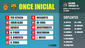 No hay excusa posible hoy en barcelona. Line Ups Of The Mallorca Fc Barcelona Of Laliga 2019 20