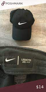 Nike Unisex Dri Fit Hat Nike Dri Fit Unisex Black Hat Lightly Worn In Great Condition Adjustable White Logo Front Pet An Fitted Hats Nike Accessories Dri Fit