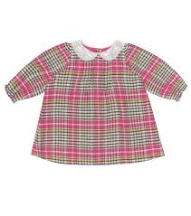 Baby Magnolia Checked Cotton Dress