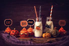 Halloween russian edition still life acrylic painting which i did yesterday. Hd Wallpaper Food Still Life Cupcake Halloween Milk Pumpkin Wallpaper Flare