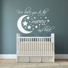 We Love You To The Moon And Back Wall Decal I Love U By Luxeloft Star Nursery Nursery Wall Decals Baby Room Decor