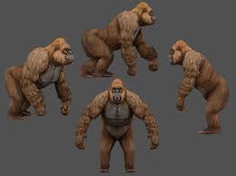 Gorilla 3d Model In 2020 Low Poly 3d Models 3d Model Lion Sculpture