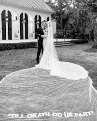 Despite the minor changes in wording, the meaning in the vow is clear — only death (in other words, the interference of god himself) can end a. Hailey Bieber S Wedding Dress Ignites A Fierce Grammatical Debate Vogue