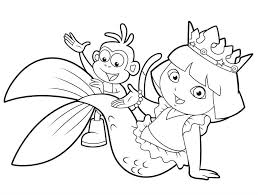Download this adorable dog printable to delight your child. Dora The Explorer Coloring Pages For Toddlers Cores De Sereia Dora Para Colorir Paginas Para Colorir